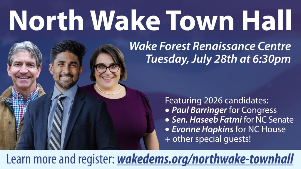 North Wake Town Hall with Paul Barringer Sen. Haseeb Fatmi Evonne Hopkins